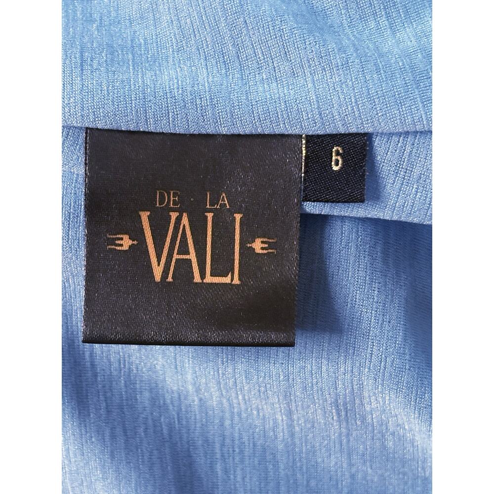 De LA Vali Blue Ruched Mini Dress Size 6 UK 2 US - Picture 6 of 7